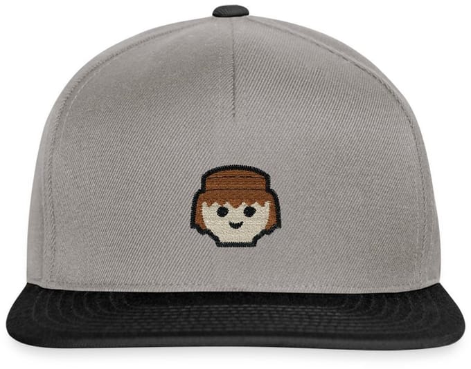 Playmobil Portret Figuur Borduurwerk Snapback cap