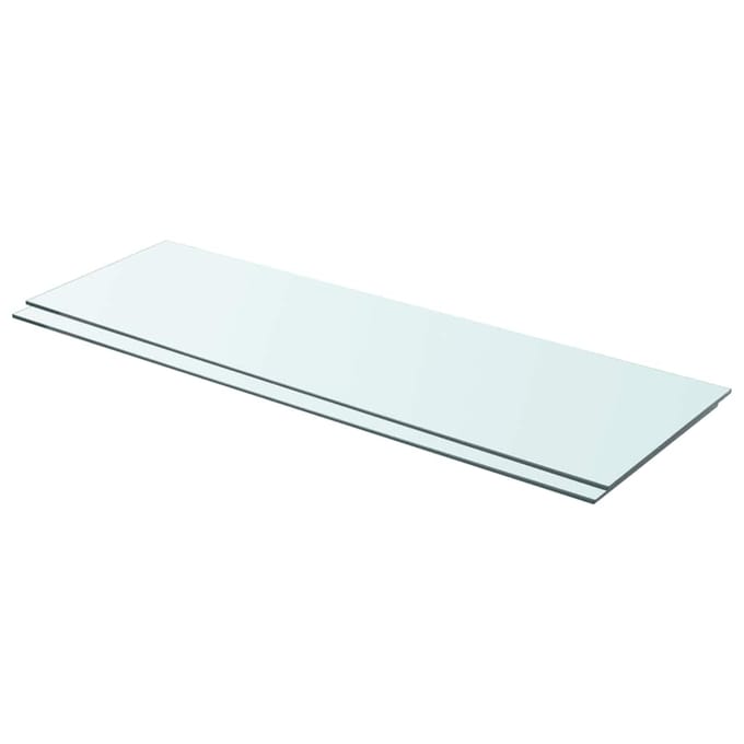 vidaXL - Schappen - 2 - st - 90x30 - cm - glas - transparant
