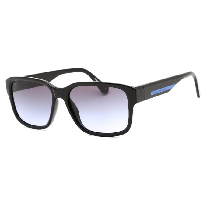 Calvin Klein Zwarte Zonnebril met Grijs Violet Kleurverloop