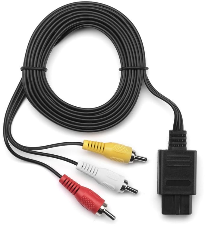 AV Kabel voor Nintendo SNES / N64 / GameCube – 1.8 Meter – RCA Tulp Kabel voor Nintendo Consoles
