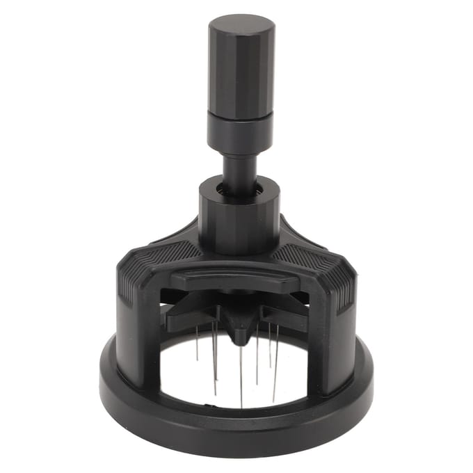 Koffie Roerstaafje Gereedschap Rotatie Type Magnetisch Roestvrij Staal Multifunctioneel Hand Naald Type Distributie Gereedschap 58mm gray