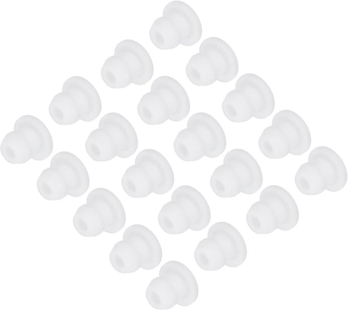 Set van 20 Witte Rubberen Gatdoppen voor Keukenspoelbakken - Waterdichte Afdichting