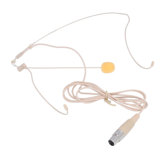 Enkelzijdig Headset Microfoon Hoofdband Microfoon met 46,45 inch Kabel Mini 4-pins XLR Connector