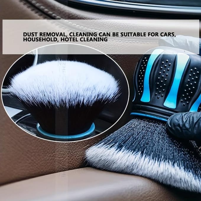 Brosse Premium de Détailing Auto Grande Surface avec Poils Doux et Manche Boule pour Dépoussiérage