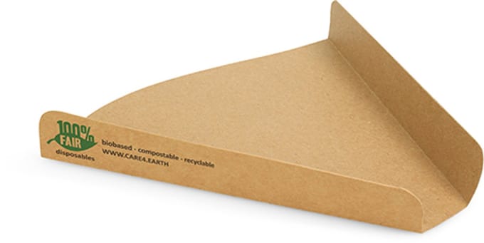 80 Pizza Trays, Kraft karton pure 2,5 cm x 17,1 cm x 18,3 cm bruin 100% Fair extra large