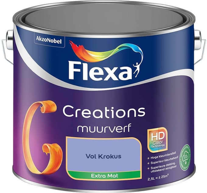Flexa - Creations Muurverf Extra Mat - Vol Krokus - Mengverf - 2,5 L