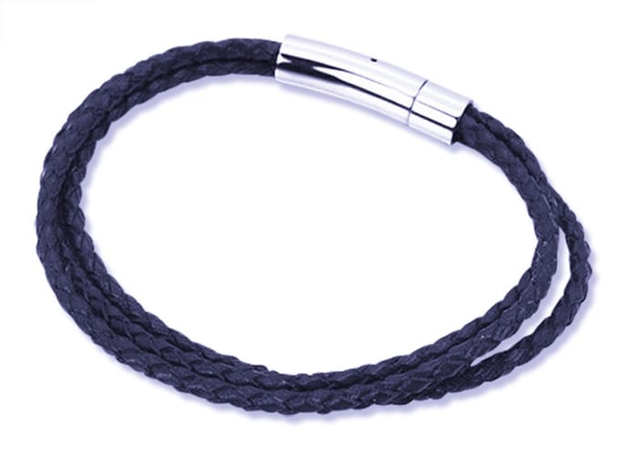 Amanto Armband Felix C - Leer - 316L Staal - 3mm - 20cm