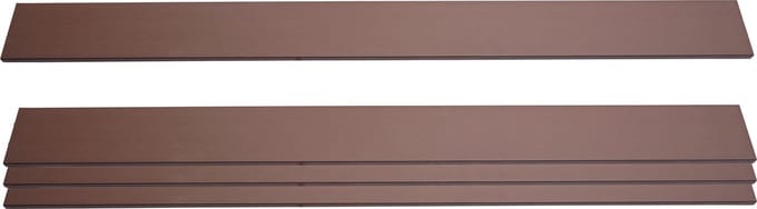 Set van 4 lamellen voor WPC privacyscherm Sarthe, windschermplanken, ca. 1m² ~ 180cm, bruin