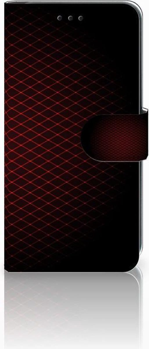 Xiaomi Mi A2 Lite Telefoon Hoesje Geruit Rood