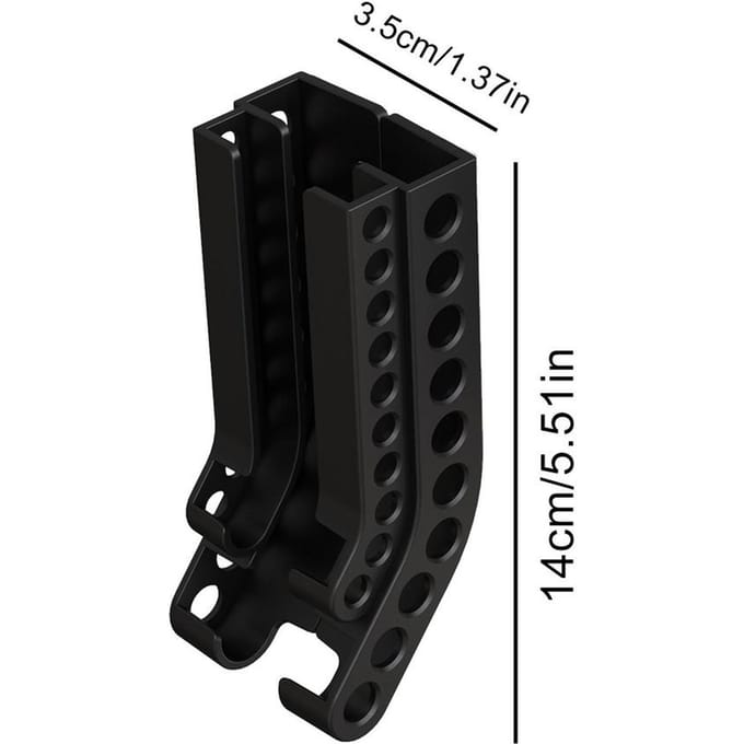 Batterij Opberg Organizer AA & AAA Combo Batterijhouder Wandhouder Batterij Dispenser Container voor 10AAA 10AA Batterijen Beugel zwart