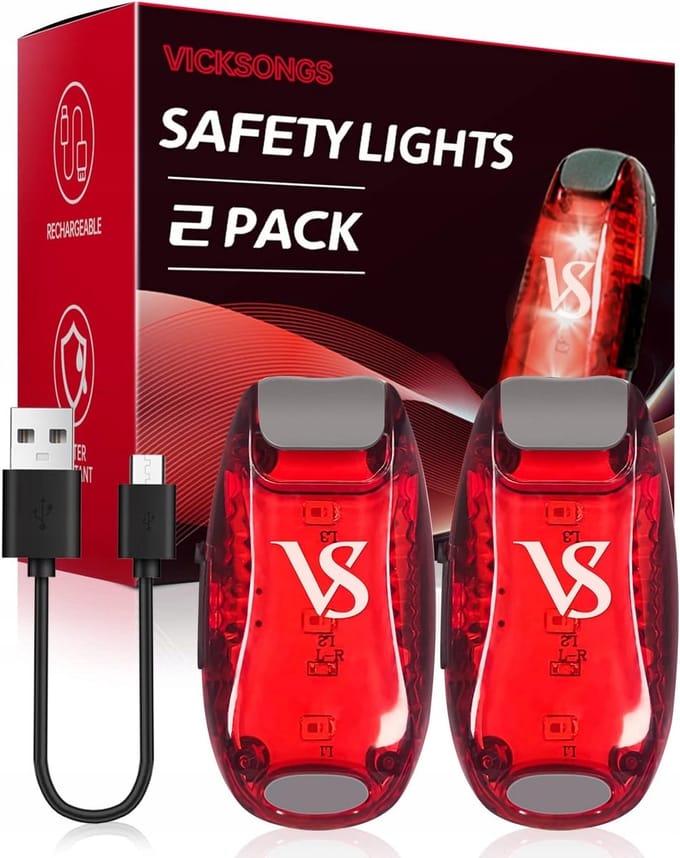 Set van 2 Merkloze USB Fietslampjes Achterlicht Veiligheidsknip