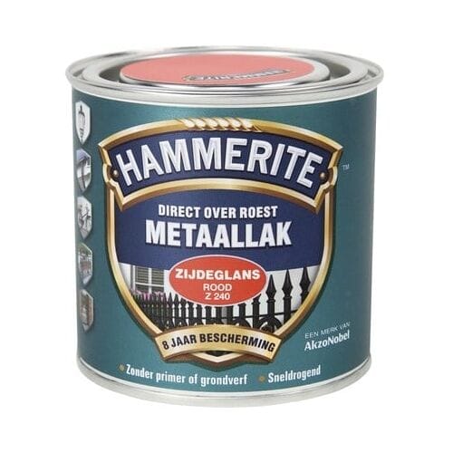 Hammerite Metaallak Direct over Roest Zijdeglans - Z240 Rood