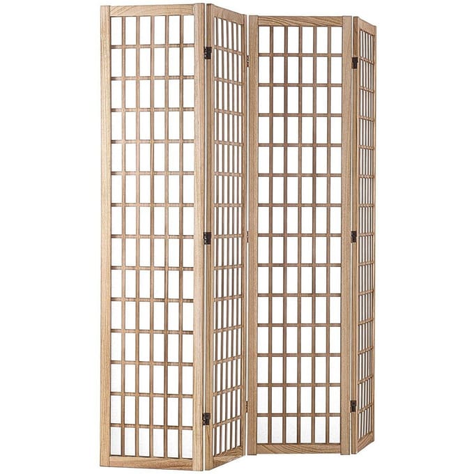 Kamerverdeler Japanse Wandverdeler 4 Panelen voor Ruimtescheiding (Natuurlijk)