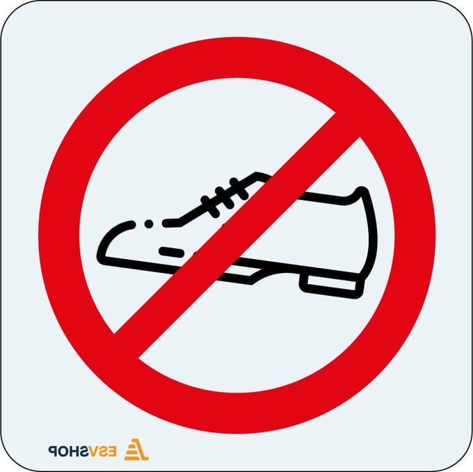Raamsticker schoenen uit 150 x 150 mm