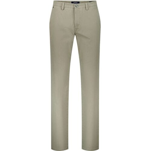 Gardeur Broek Benito Authentic Chino Look Fine Texture Comfort Stretch Khaki / male