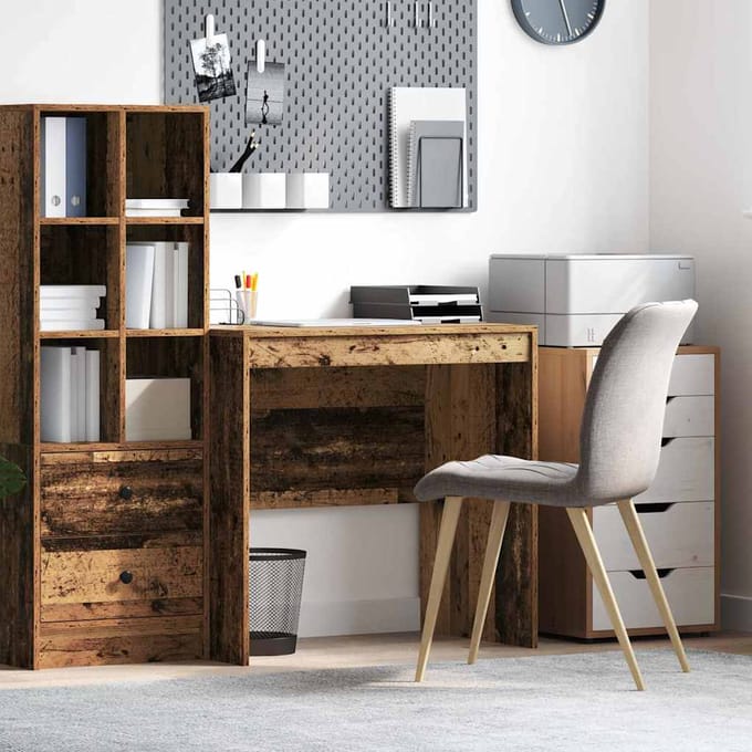 vidaXL - Bureau - Oudhout - 80 - x - 50 - x - 76 - cm