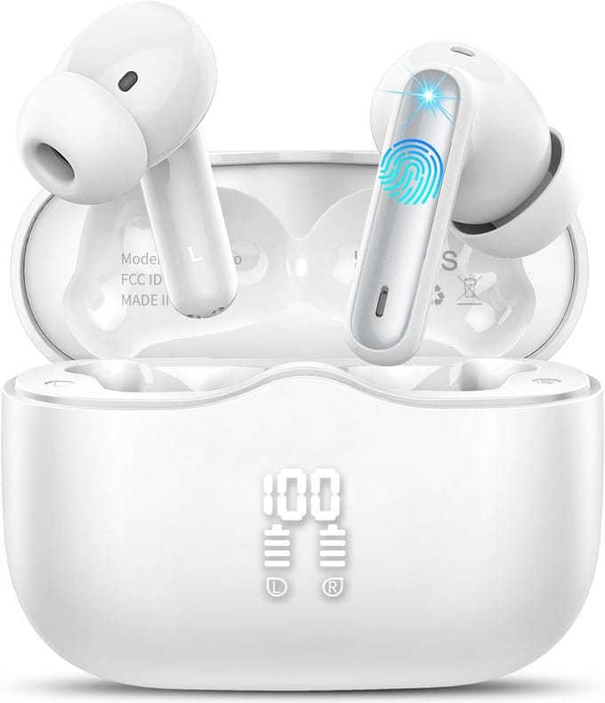 Draadloze in-ear hoofdtelefoon met Bluetooth 5.4 en 40 uur speeltijd - IP7 waterdicht