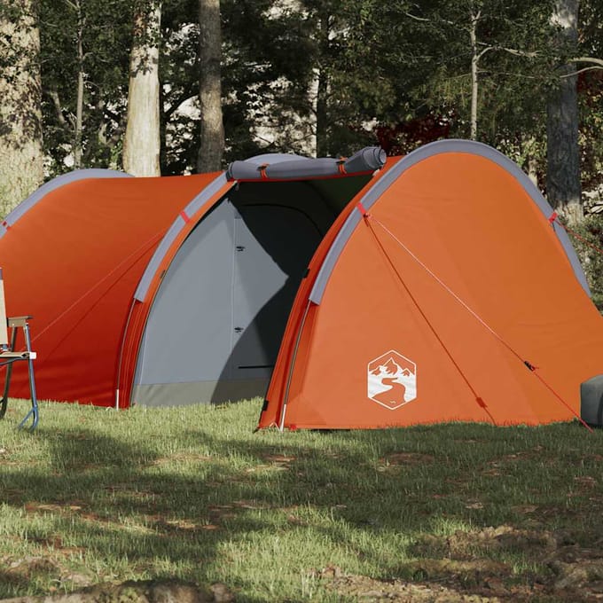 vidaXL - Tunneltent - 4-persoons - waterdicht - oranje