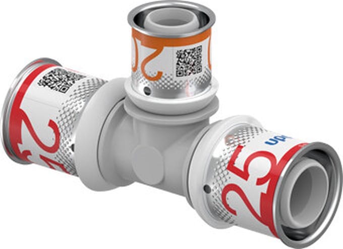Uponor S-press Plus PSSU T-stuk - 25x20x25mm pers composiet