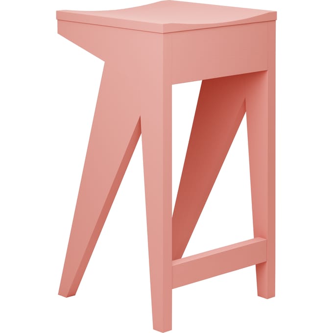 Objekte unserer Tage SCHULZ Barkruk - soft pink - 65 cm