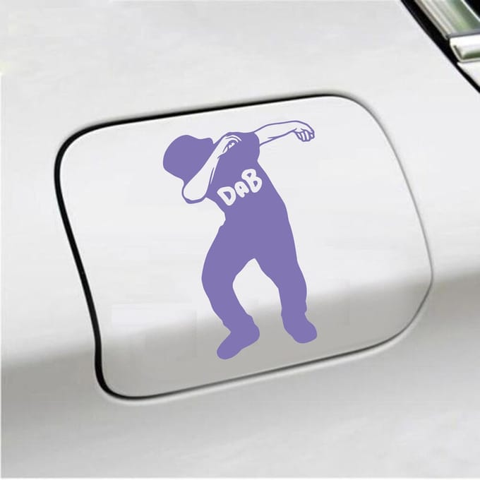 Bumpersticker - Dab - 15 X 10 - Paars
