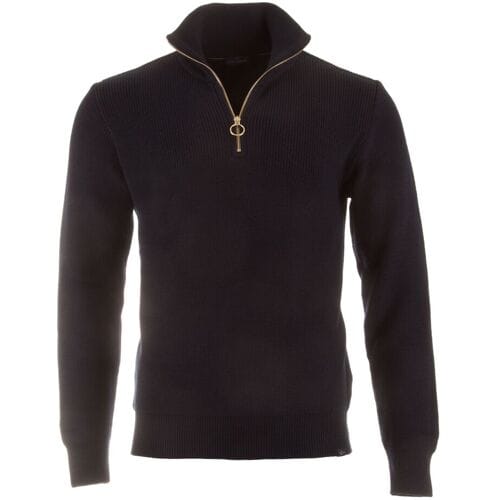 Paul & Shark Trui Shark Tag Tech Wool Half Zip Blue Nights / male