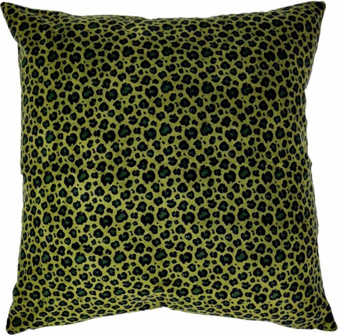 Leopard Cedar Groen Kussen -45 X 45
