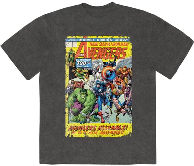 Marvel The Avengers - Assemble 700 Heren Tshirt - L - Grijs
