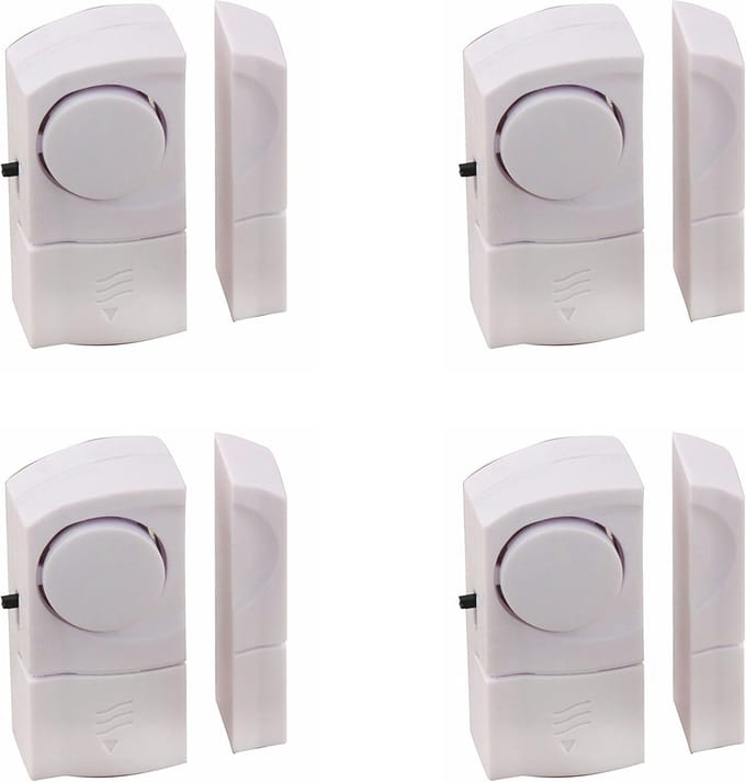 Set van 4 magnetische deur- en raamalarmen - wit