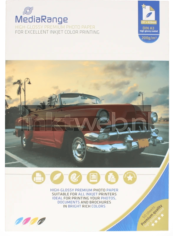 MediaRange - photo Papier - high-glossy - 50 sheet(s) - A3 - 200 g/m²
