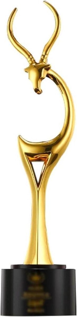 Trofee Bekers - Awards - Ere Prijzen - Gratis Gravering - 34 x 8cm - Goud Zwart