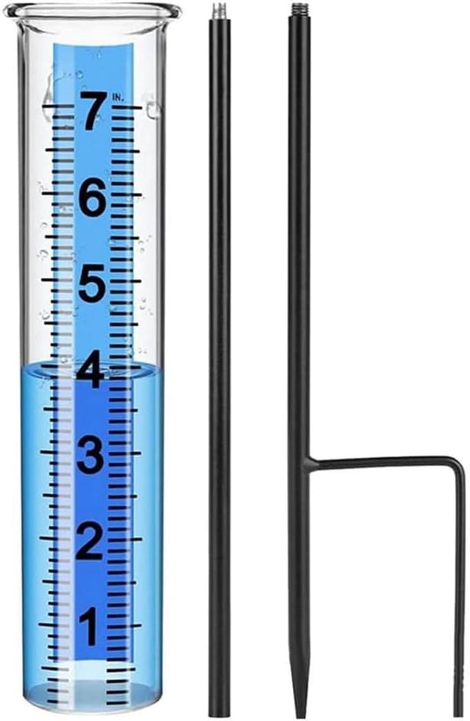 Regenmeter Buiten - Regenmeter Tuin - Weer Meten - Verstelbare Hoogte - 3-delig - Transparant