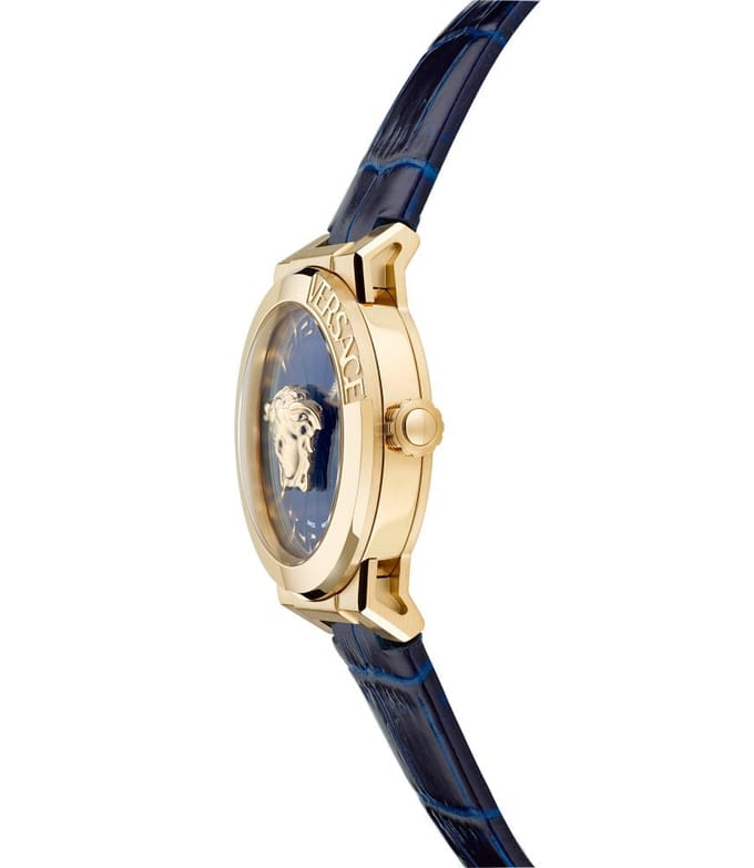 Versace Medusa Infinite VE3F00122 Horloge - Leer - Blauw - Ø 38 mm