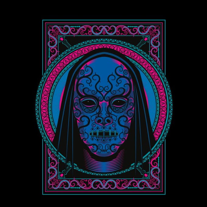 Harry Potter Death Mask t-shirt - Zwart - S