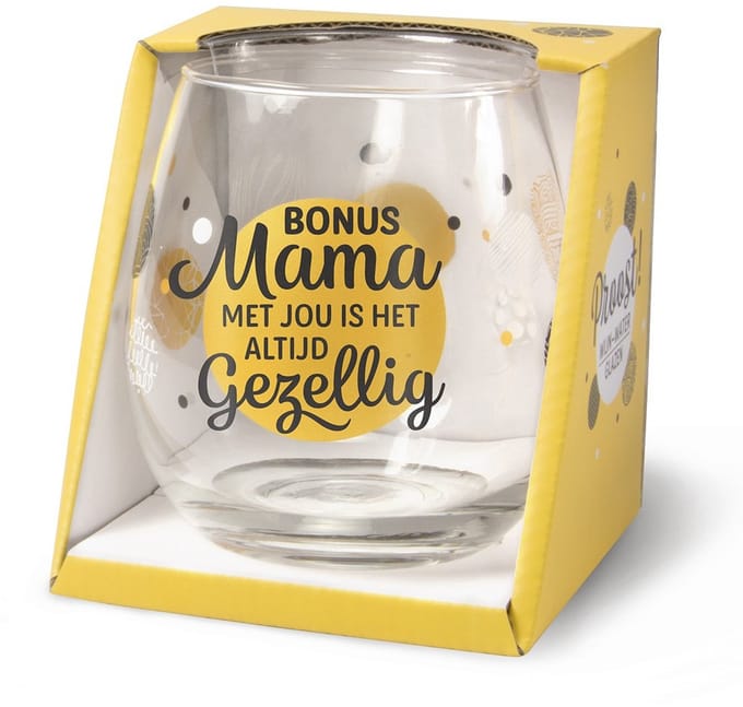 Wijn- waterglas - Bonus mama