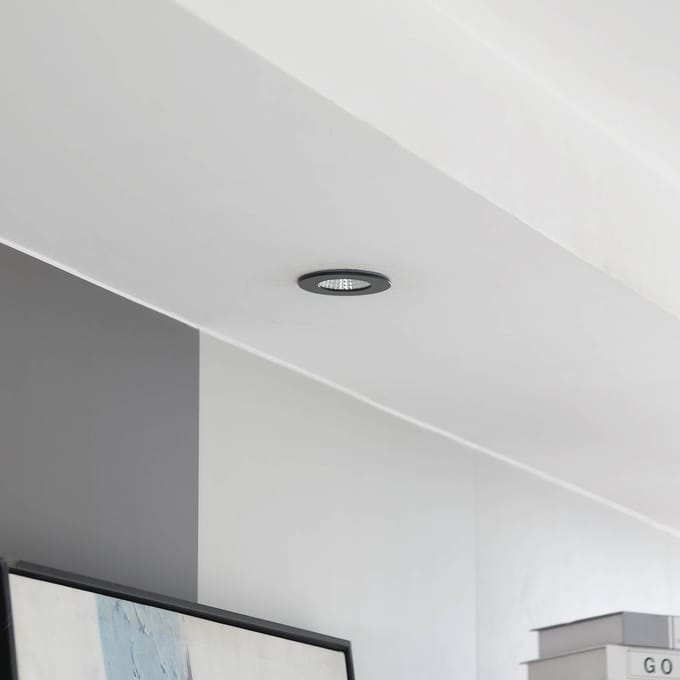 Arcchio LED downlight Lirin, zwart, 4.000K
