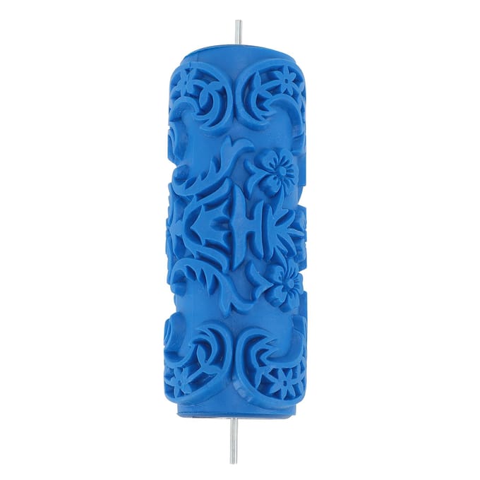 Patroon Verfroller Muurdecoratie Rond Rubber Herbruikbaar Multifunctioneel Kunst Textuurroller voor blue