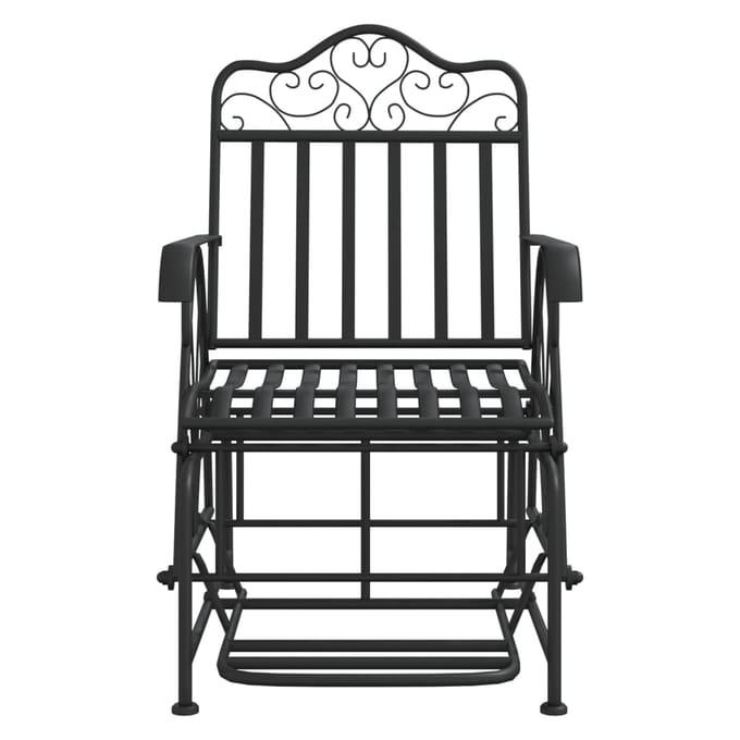 vidaXL - Schommelstoel - 61 - cm - staal - zwart
