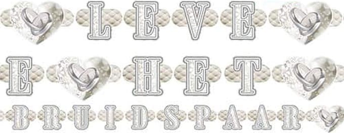 Folat - Letterslinger Leve het bruidspaar (6 meter)