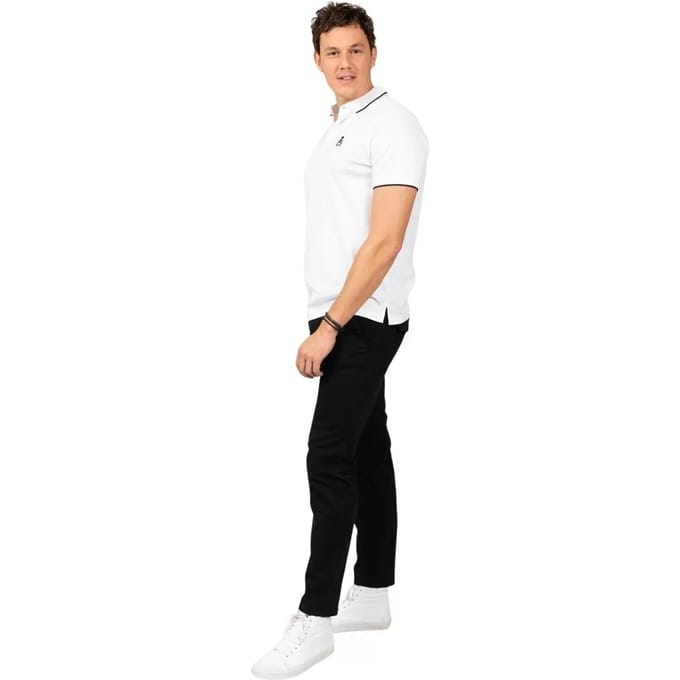 DEELUXE Effen poloshirt met schedelprintMARTY White