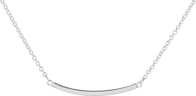 24/7 Jewelry Collection Gebogen Bar Ketting - Zilverkleurig