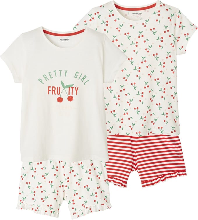 Vertbaudet Set met 2 pyjama's kersen