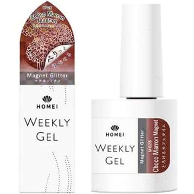 Homei - Weekly Gel Nail Polish Magnet Glitter MG26 Choco Marron Magnet 10ml