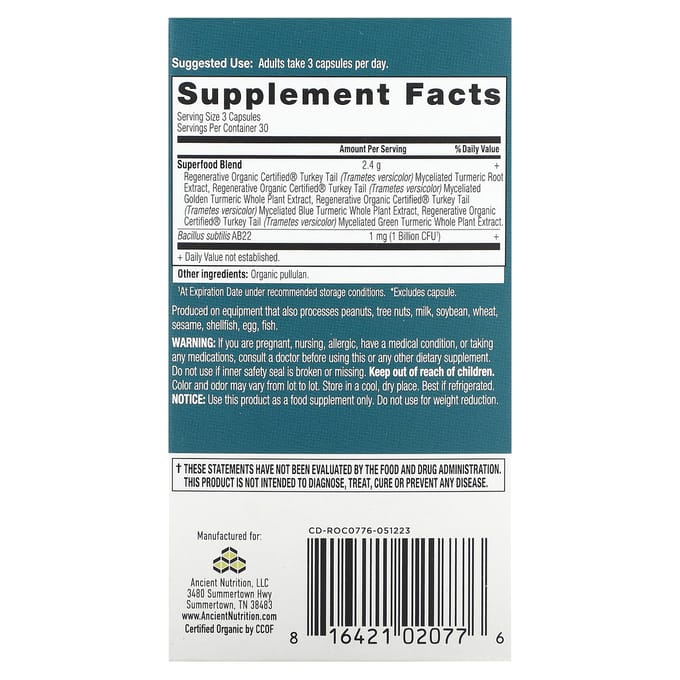 Nutrition Ancienne, Curcuma, 90 Capsules