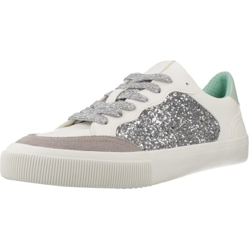 Geox D EMMELENY Dames Optic White/Licht Gouden Sneakers