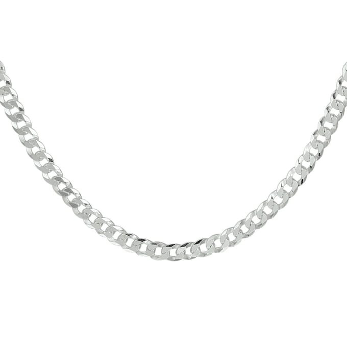Juwelier Emo - Gourmet Ketting Zilver 925 - Gerhodineerd - Breedte 4mm - Lengte 45CM