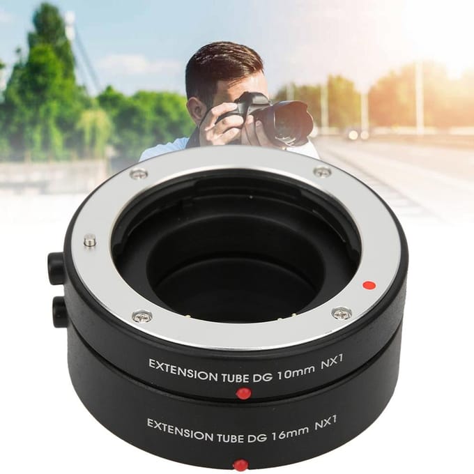 NX1 Autofocus Macro Verlengbuis Adapterring 10mm+16mm voor Samsung NX Mount Camera black