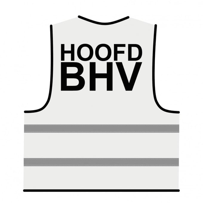 Hoofd BHV hesje wit