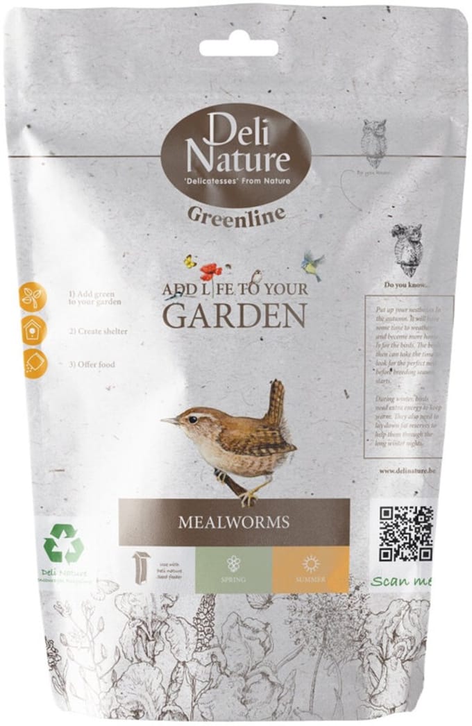 6x Deli Nature Greenline Mealworms 200 gr