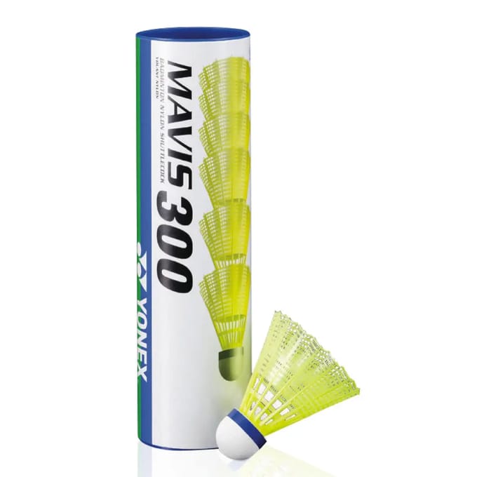 Yonex Mavis 300 nylon badmintonshuttle - geel / blauw (medium)